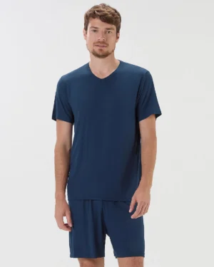 Pijama Masculino Manga Curta Com Bermuda