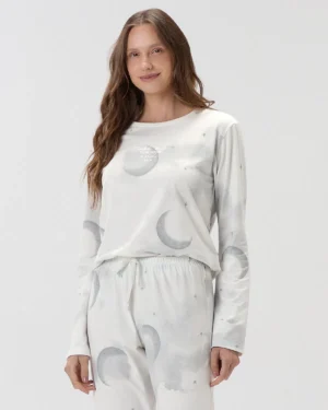 Pijama Feminino Manga Longa com Calça